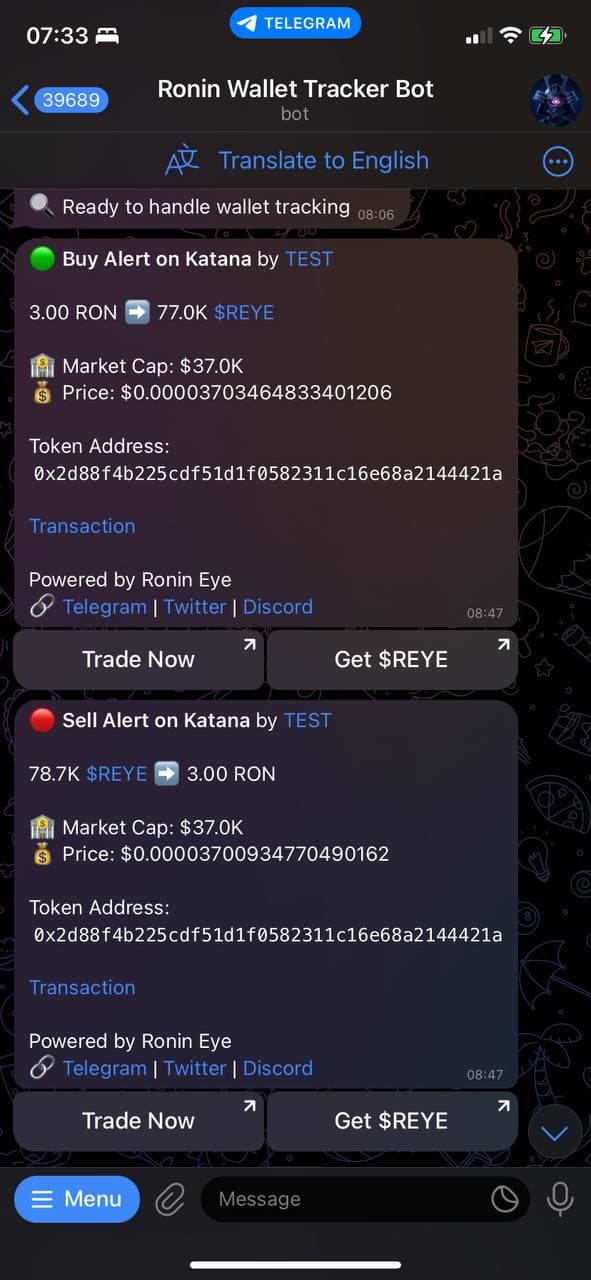 Wallet Tracker Bot